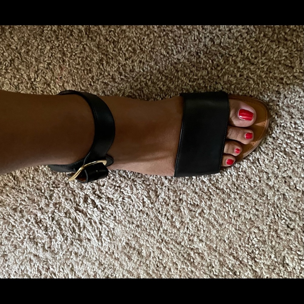Black Leather Sandal